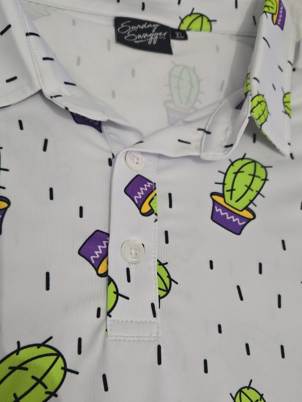 Sunday Swagger Club Cactus Golf Polo Size XL